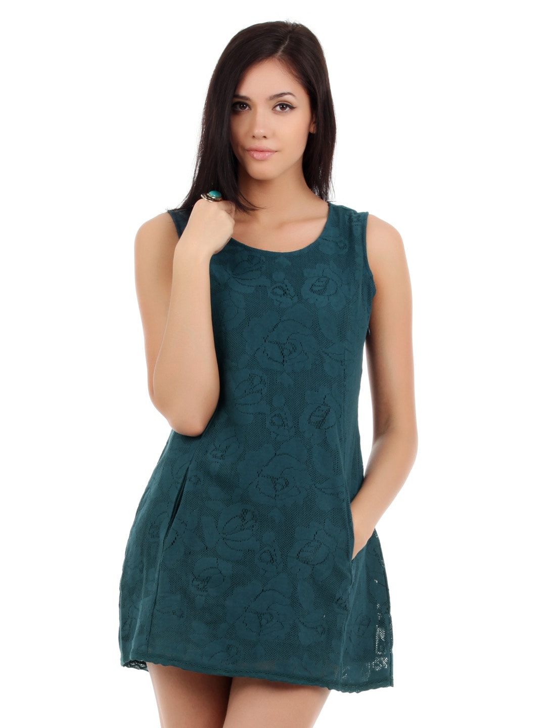 Elle Women Teal Dress