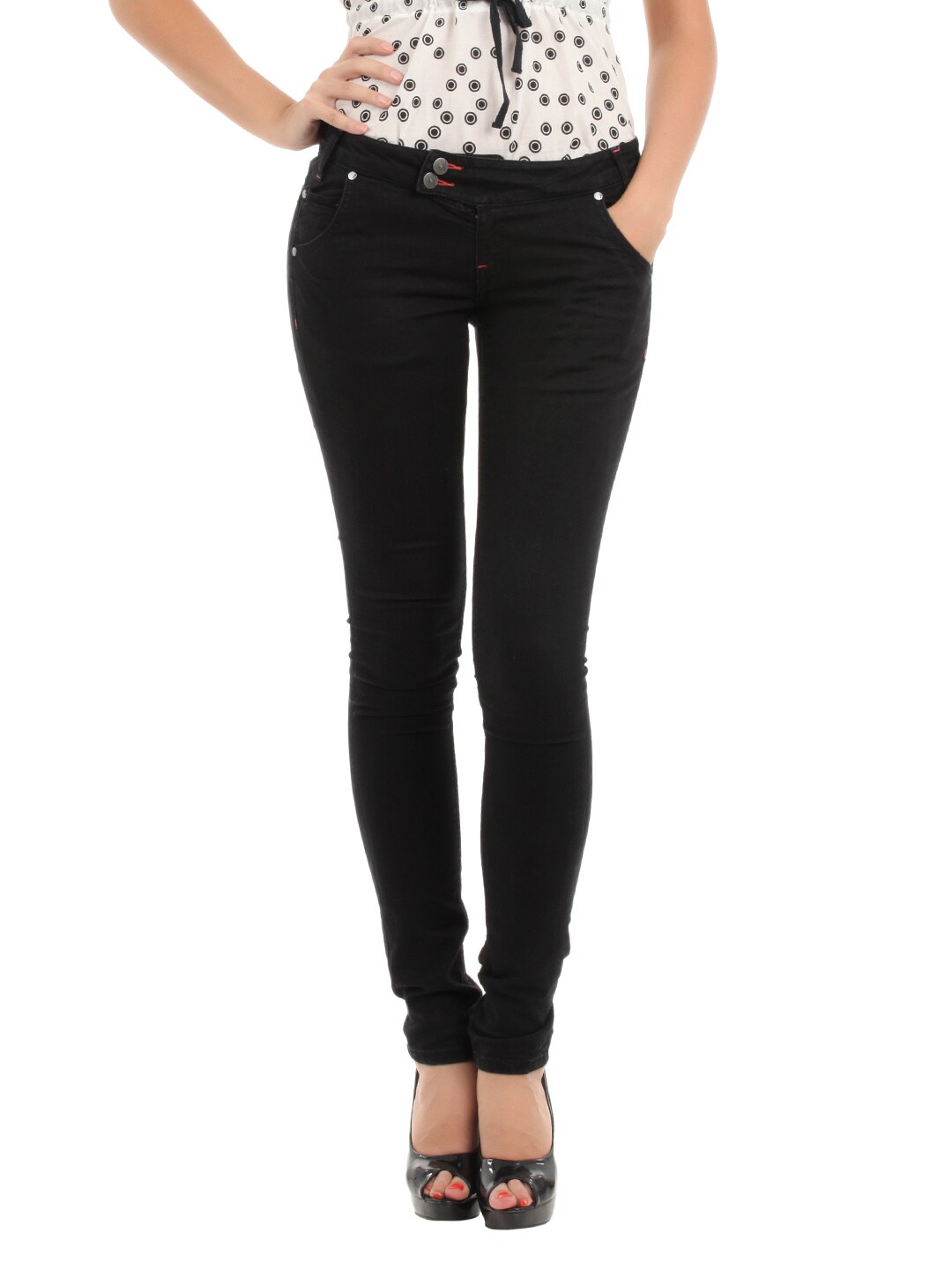 Elle Women Black Jeans