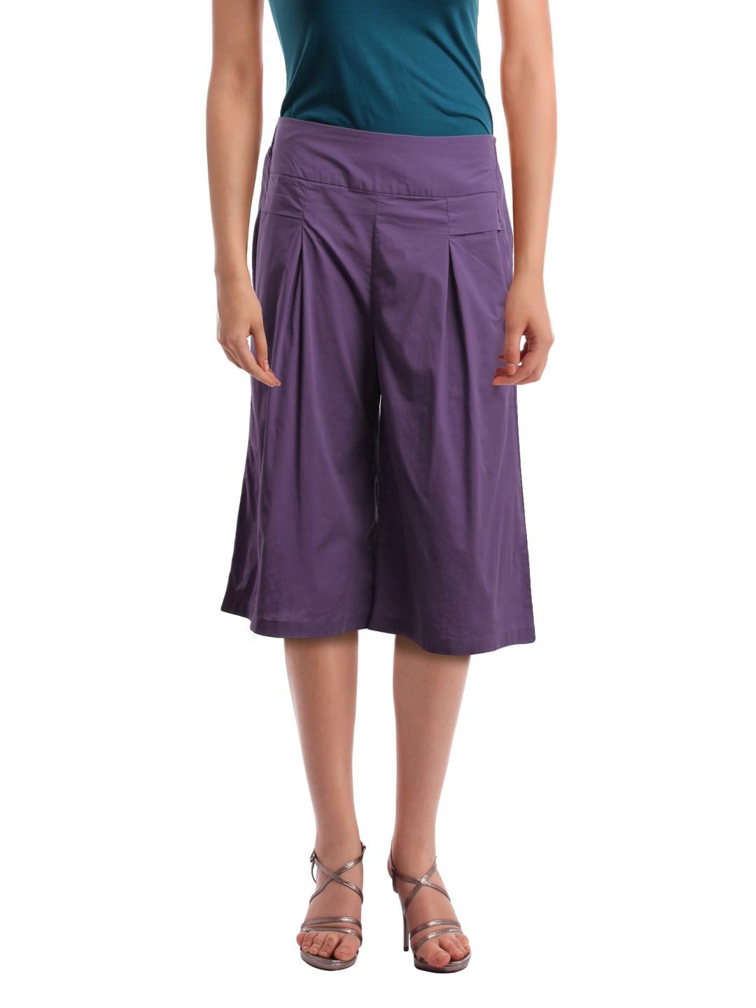 Elle Women Purple Capris