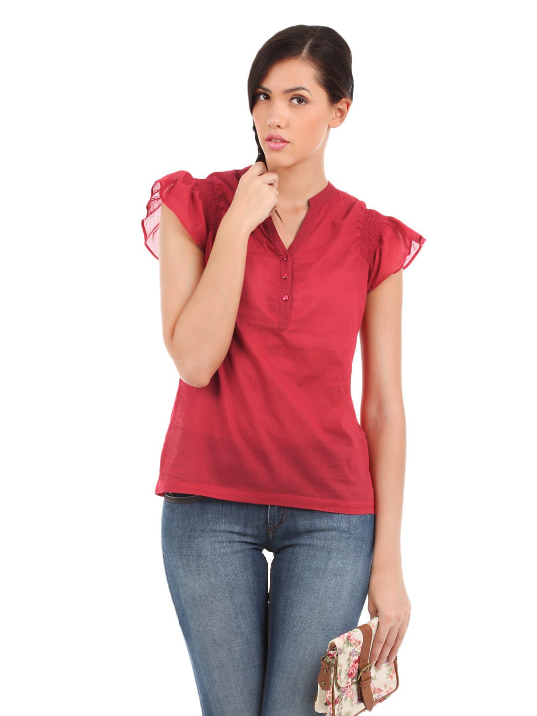 Elle Women Red Top