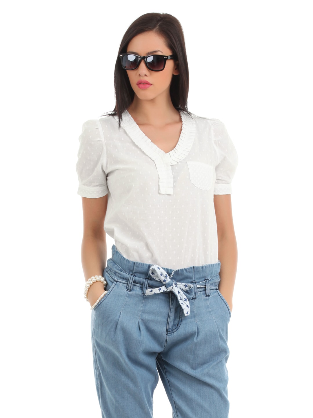 Elle Women White Top