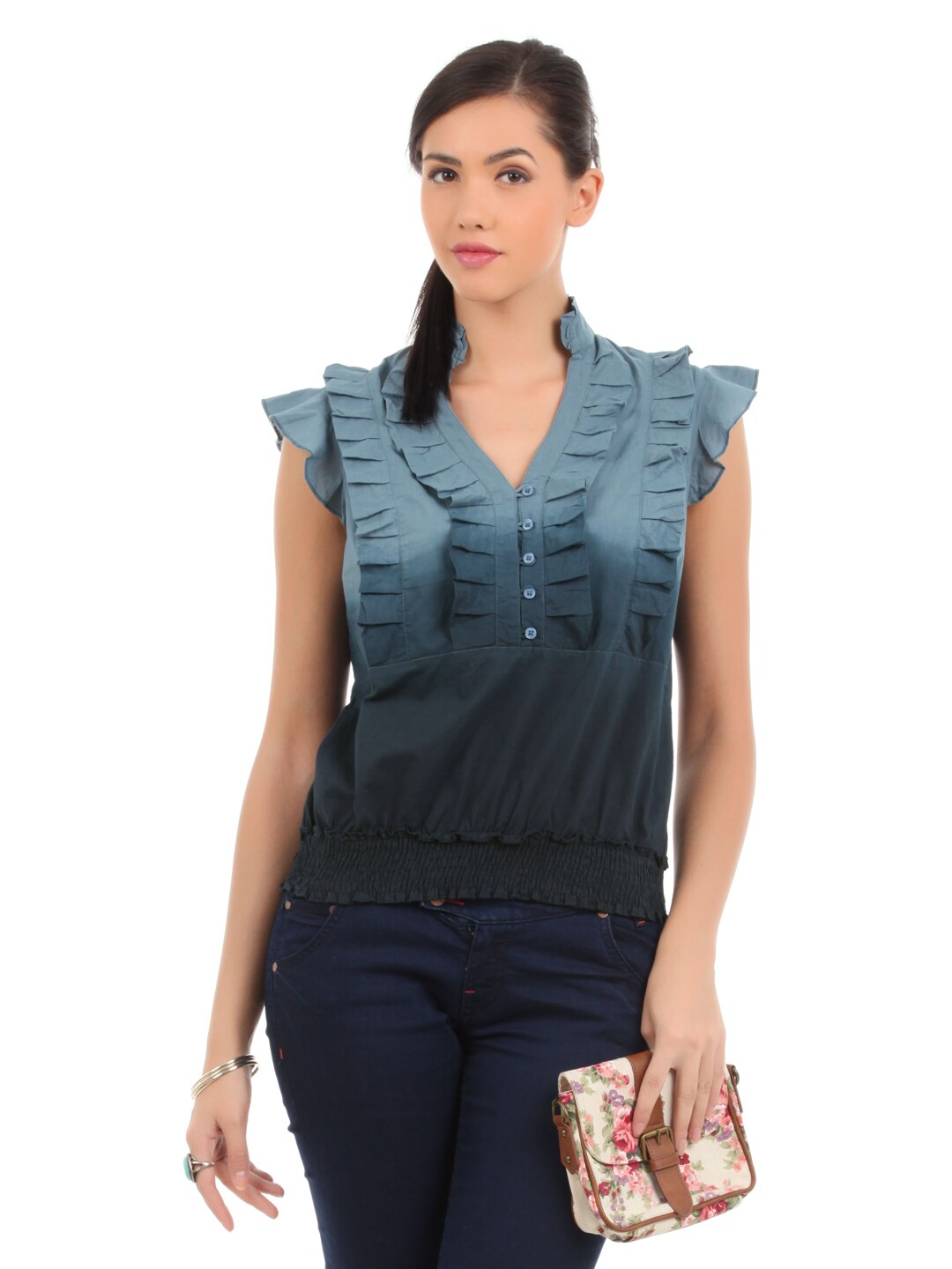 Elle Women Blue Top