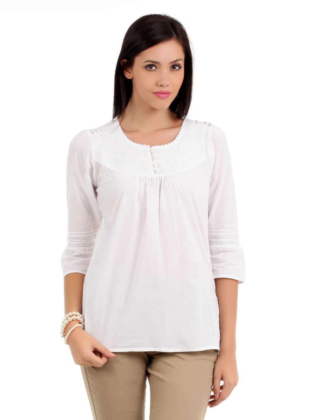 Elle Women White Top