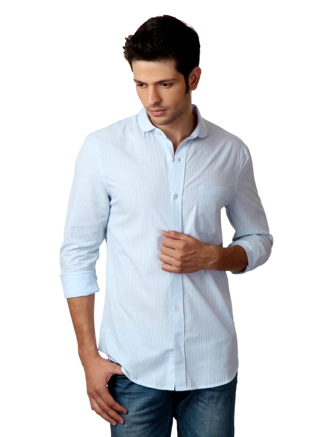 French Connection Men Light Blue Shirt