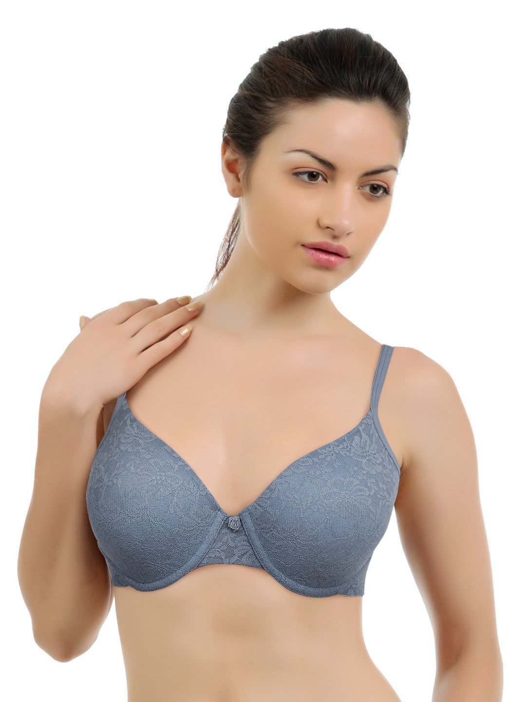 Amante Women Blue Full-Coverage Lace Bra BCFR11