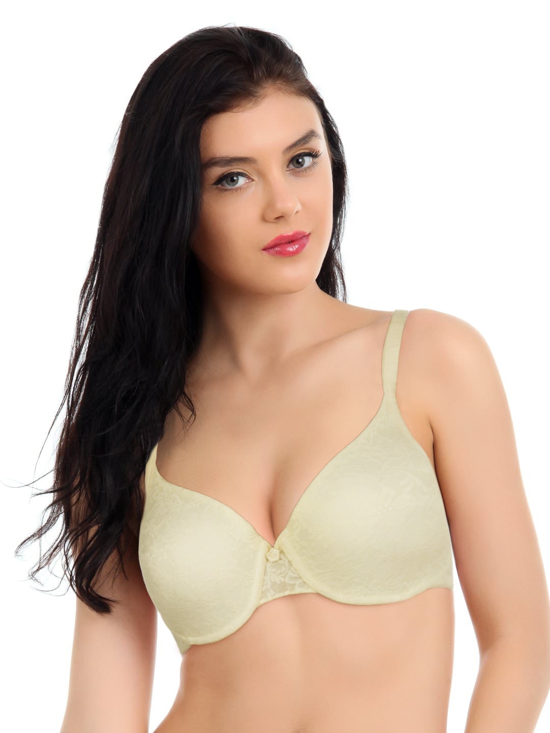 Amante Cream-Coloured Full-Coverage Lace Bra BCFR11