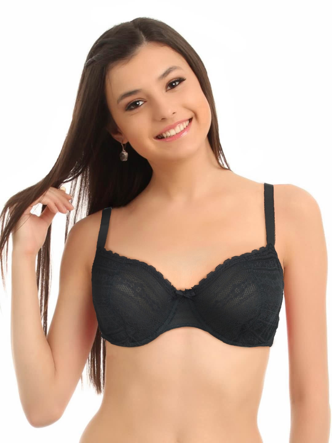 Amante Green Full-Coverage Lace Bra BGDC02