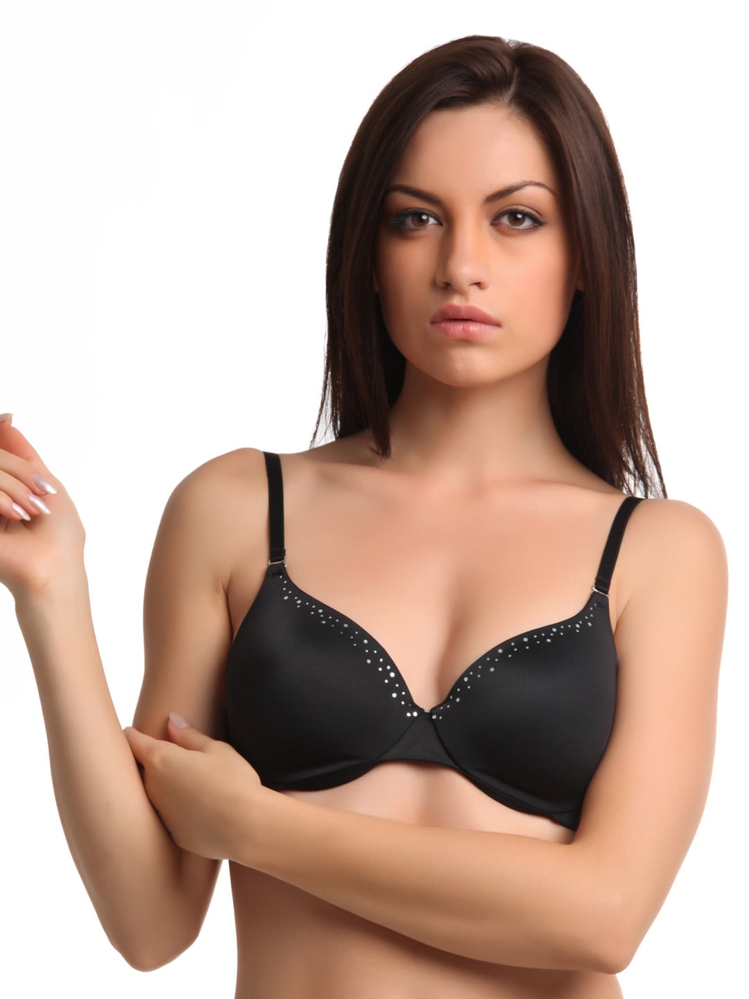 Amante Black Full-Coverage Bra BGSK01