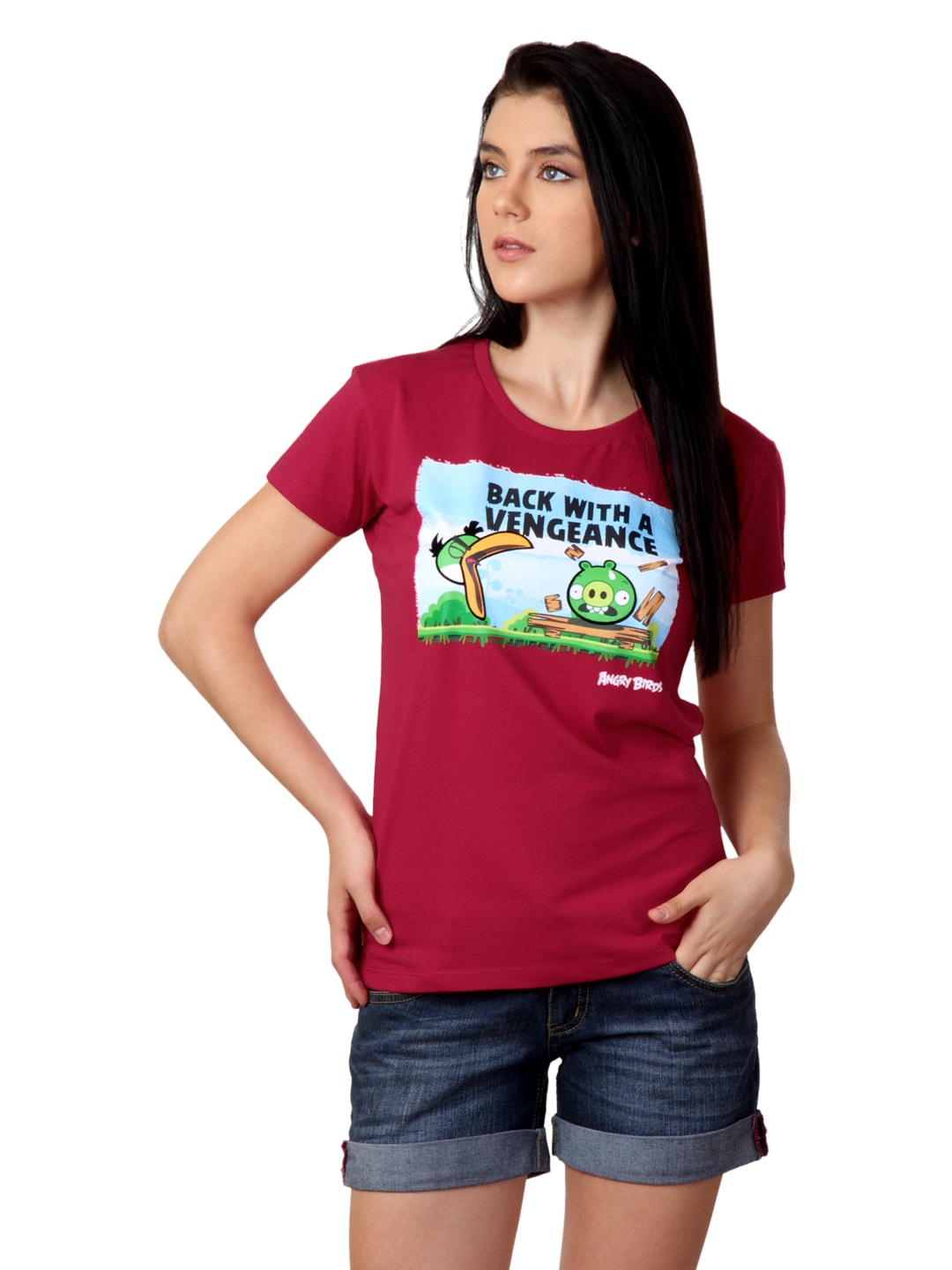 Angry Birds Women Red T-shirt