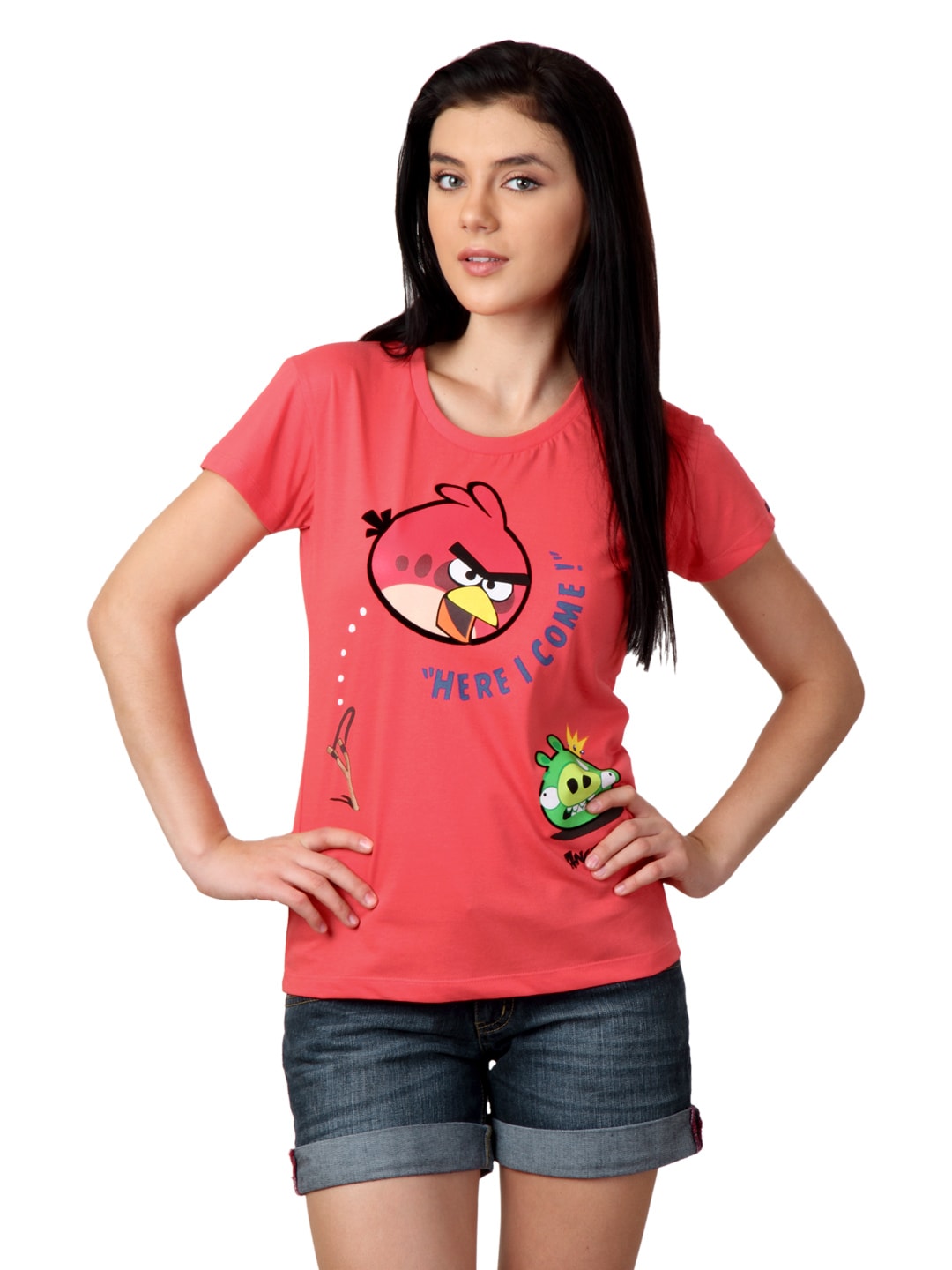 Angry Birds Women Coral T-shirt