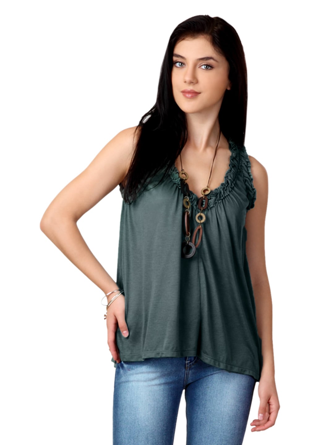 United Colors of Benetton Women Green Top