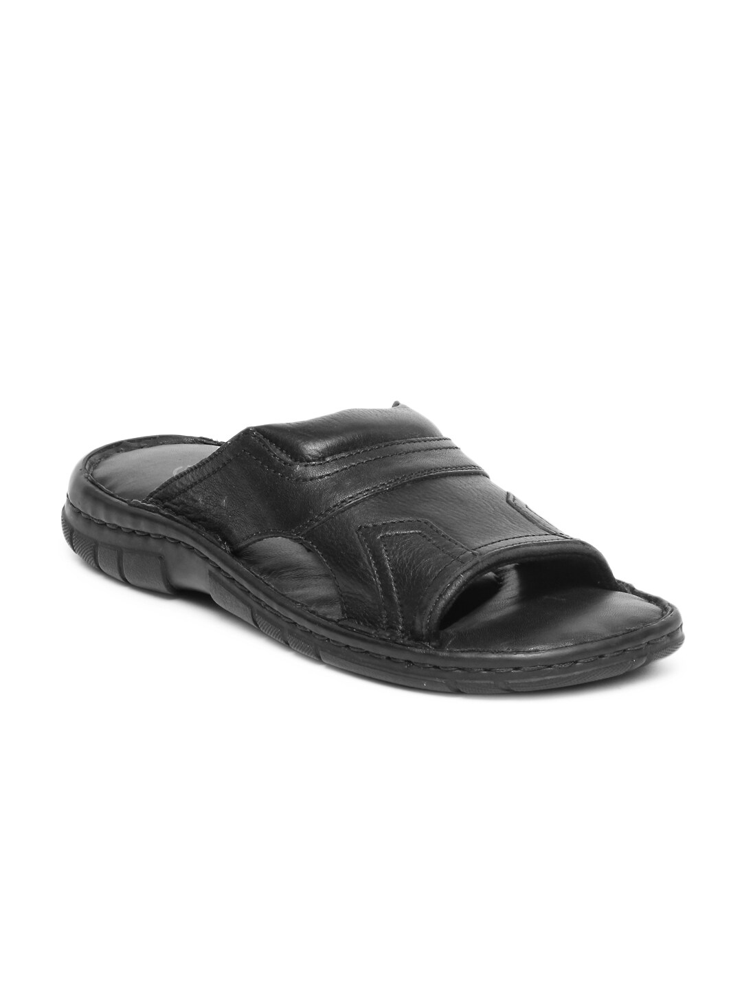 Clarks Men Black Leather Sandals