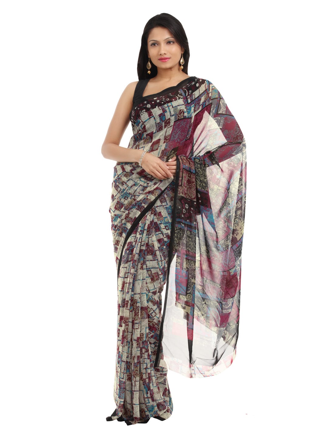 Prafful Multi Coloured Sari