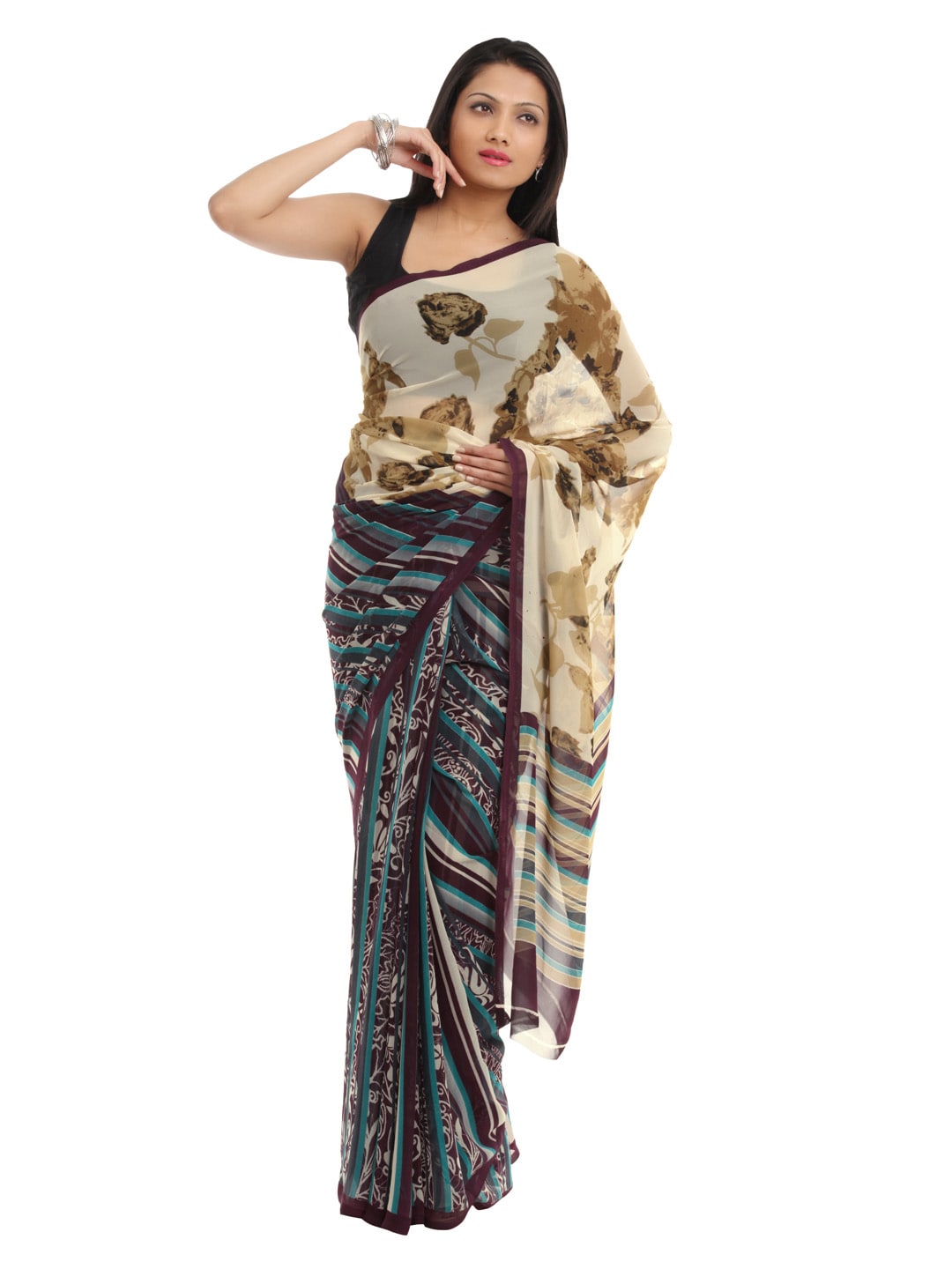 Prafful Multi Coloured Sari