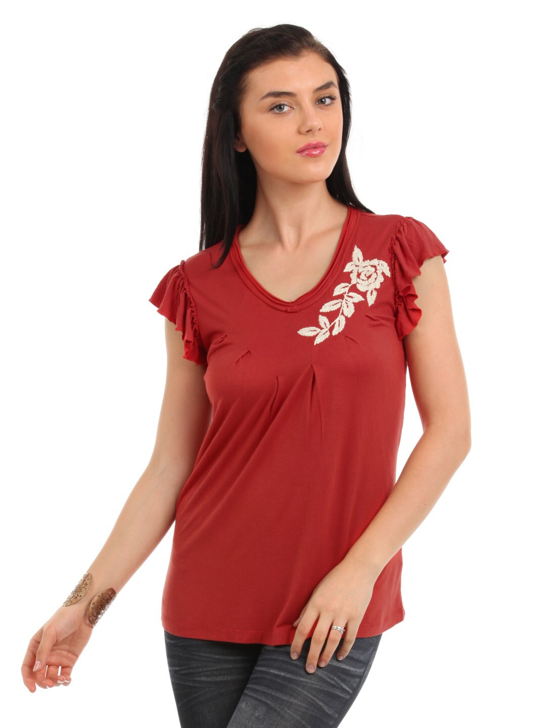 Latin Quarters Women Red Top