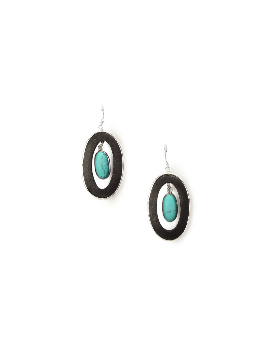 Rreverie Dark Brown & Turquoise Earrings