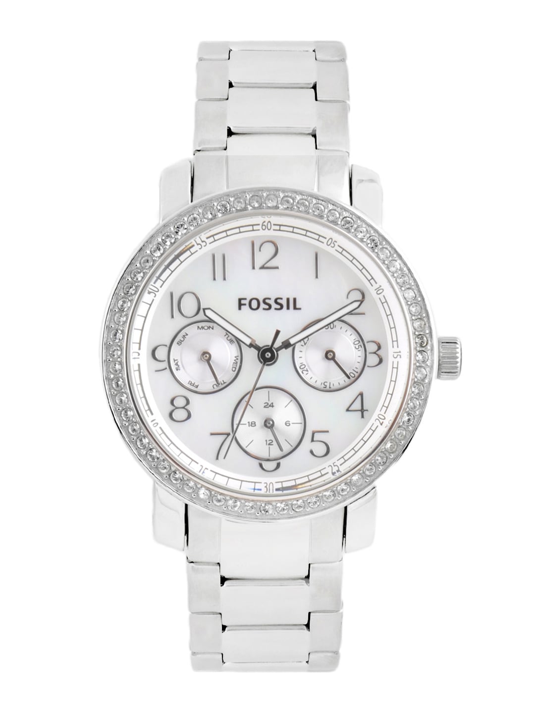 Fossil Women White Dial Chronograph Watch ES2967