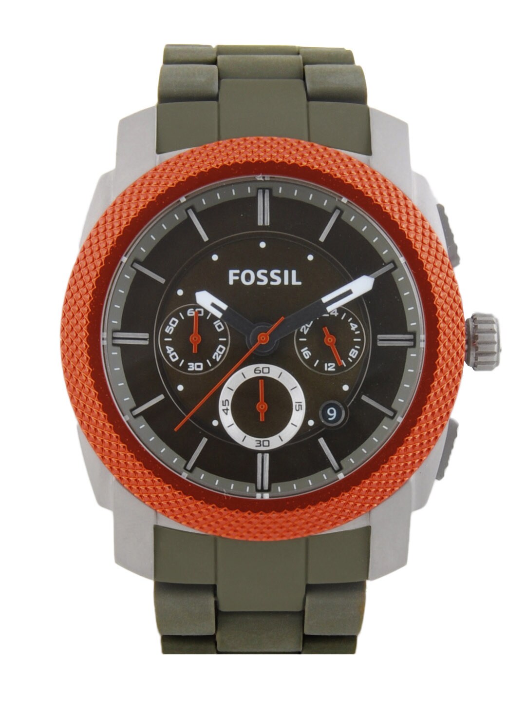 Fossil Men Olive Green Dial Chronograph Watch FS4660