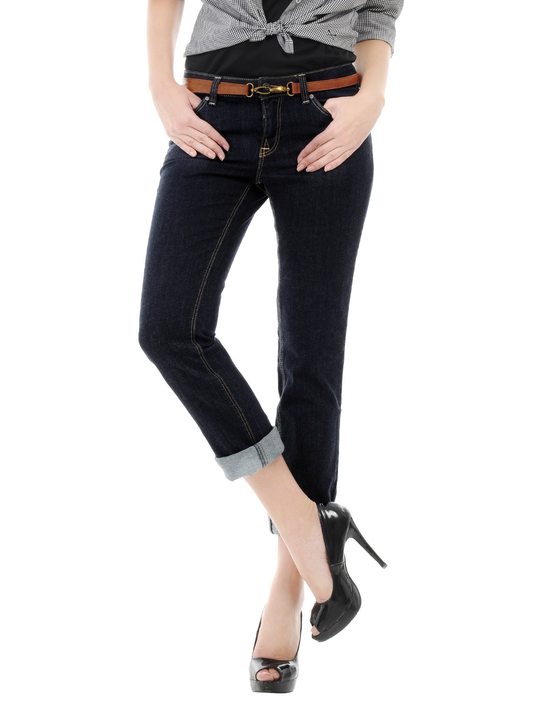 Puma Women Navy Blue Jeans