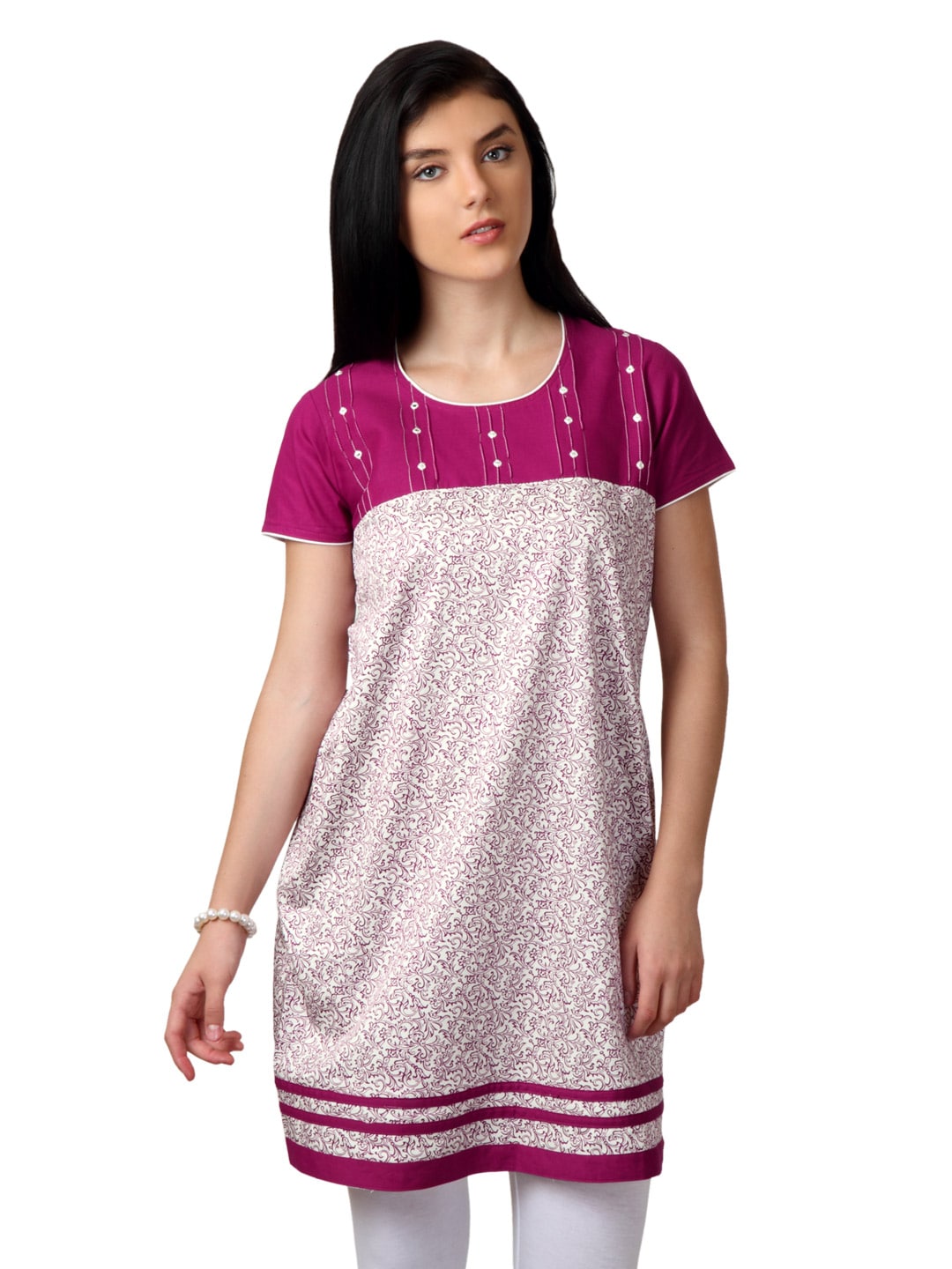 ALayna Women Purple Kurta