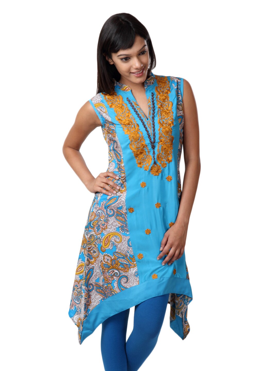 ALayna Women Blue Kurta