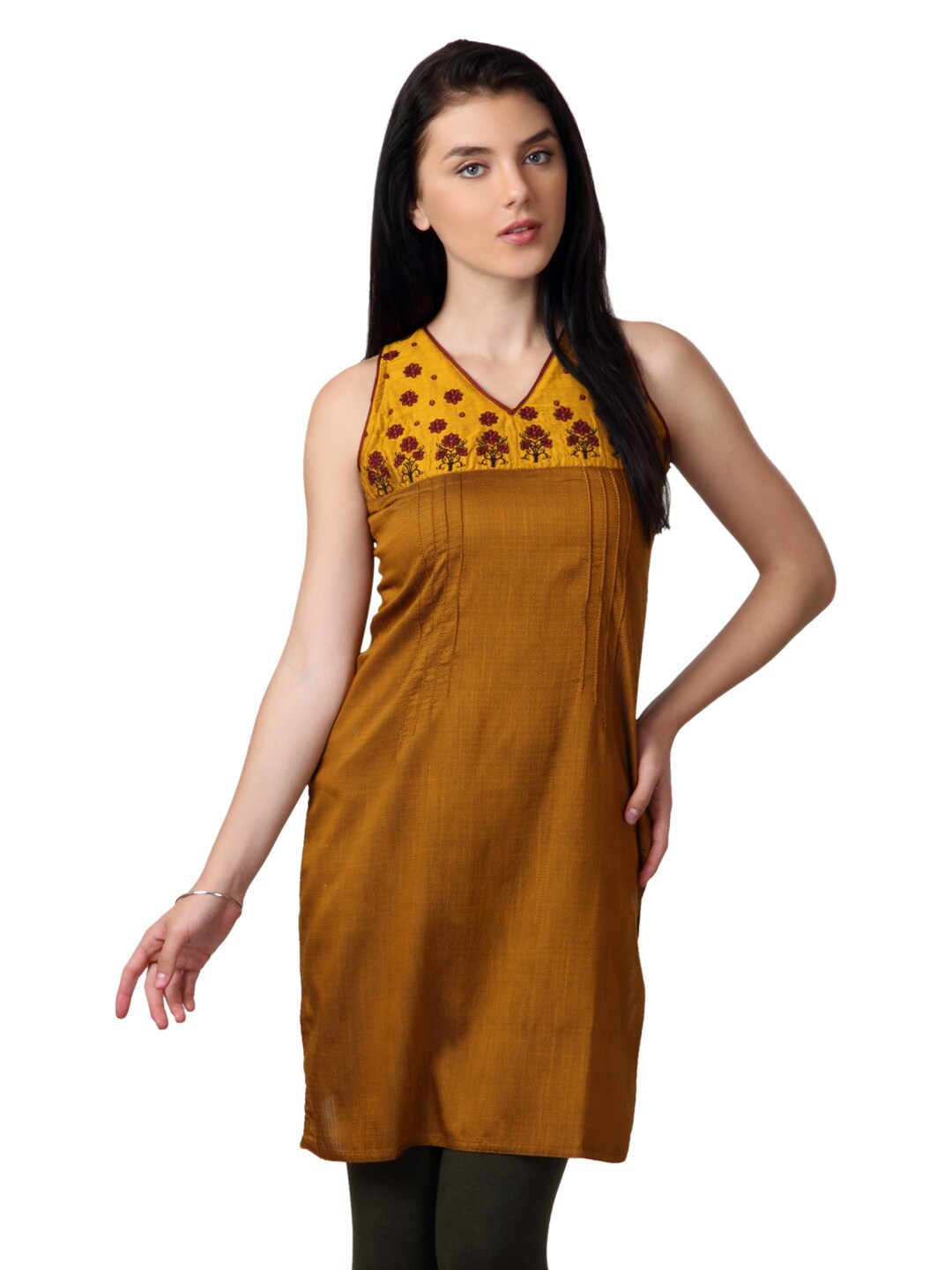 ALayna Women Mustard Kurta