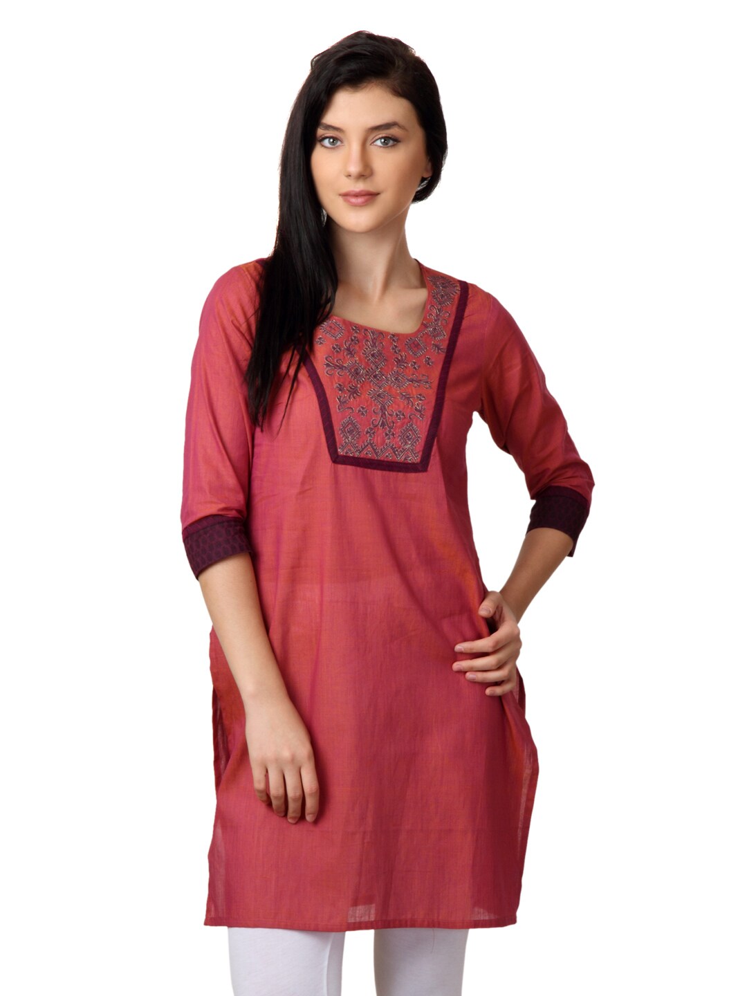 Alayna Women Pink Kurta