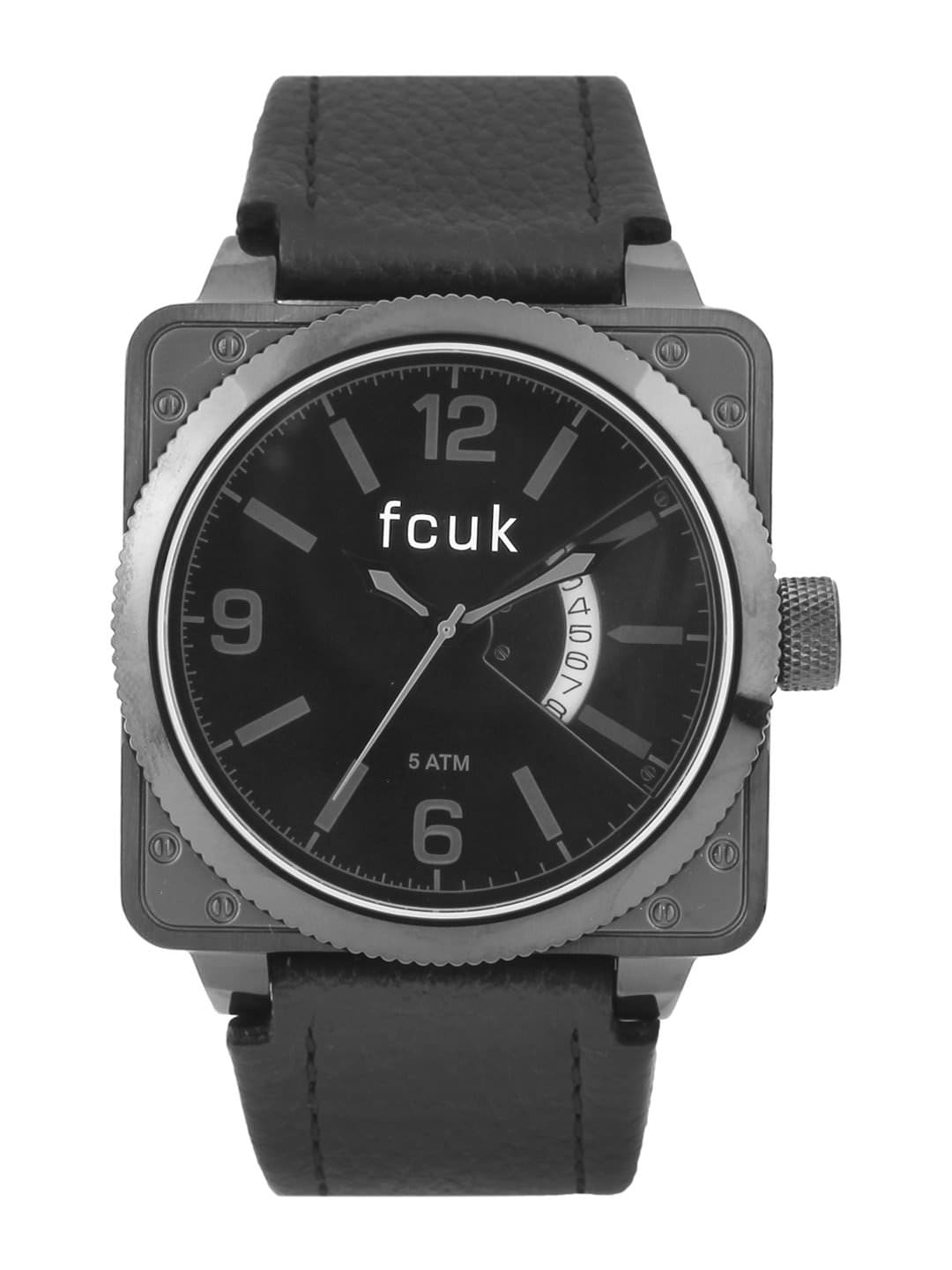 FCUK Men Black Dial Watch FC1066BBGGN