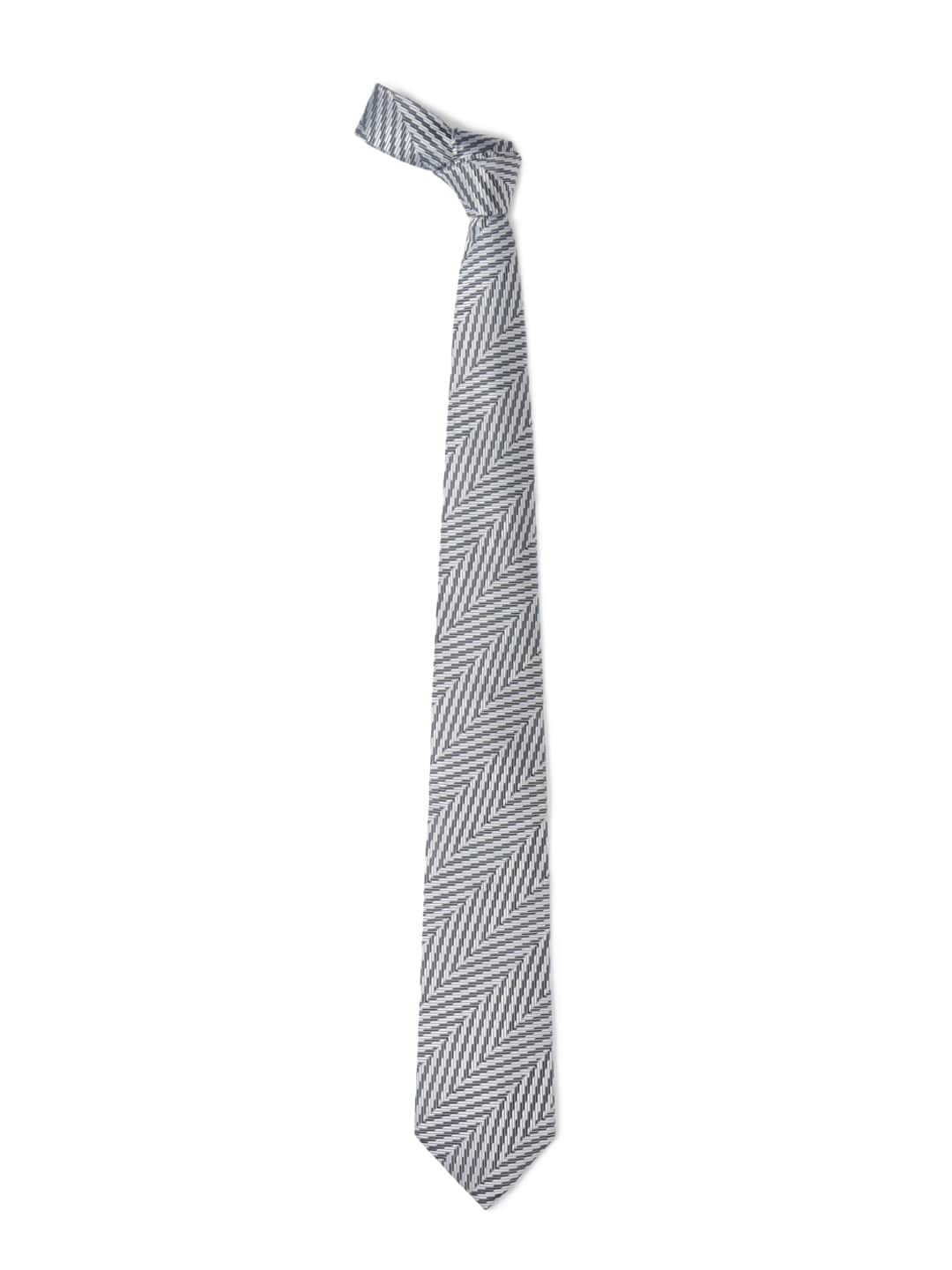 Hakashi Men Grey Silk Tie