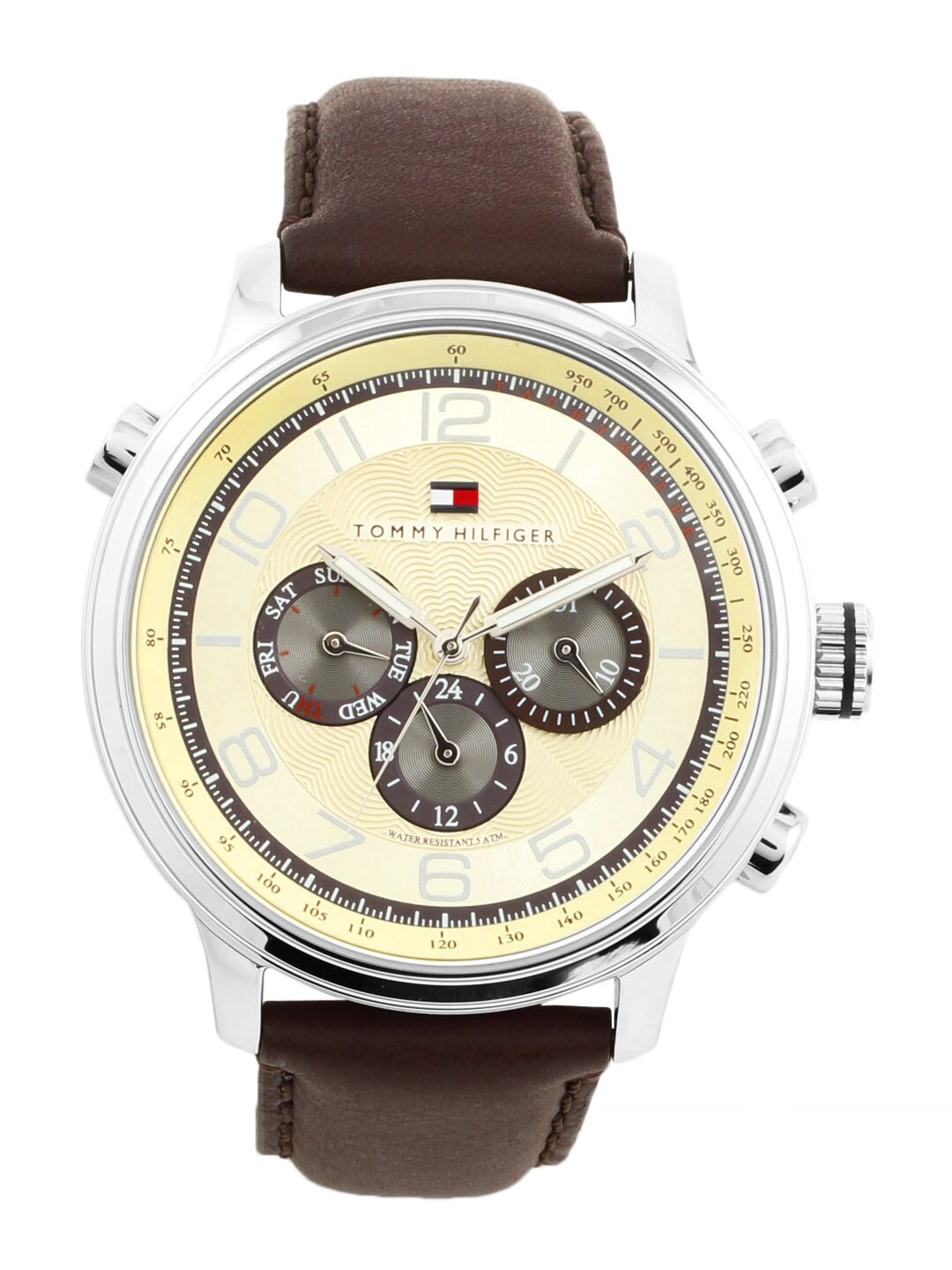 Tommy Hilfiger Men Cream-Coloured Dial Chronograph Watch TH1790767-D