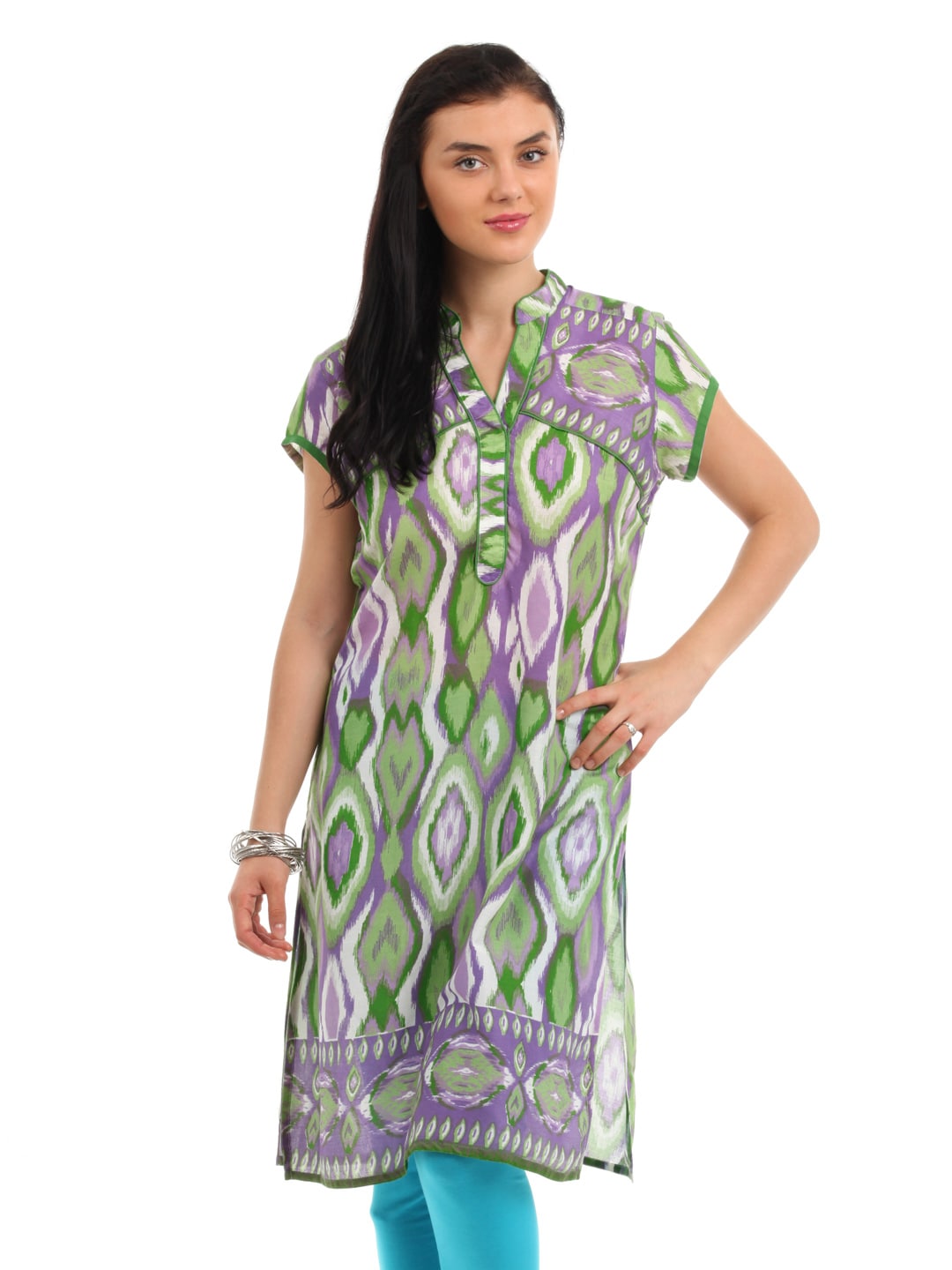 Global Desi Women Green Kurta