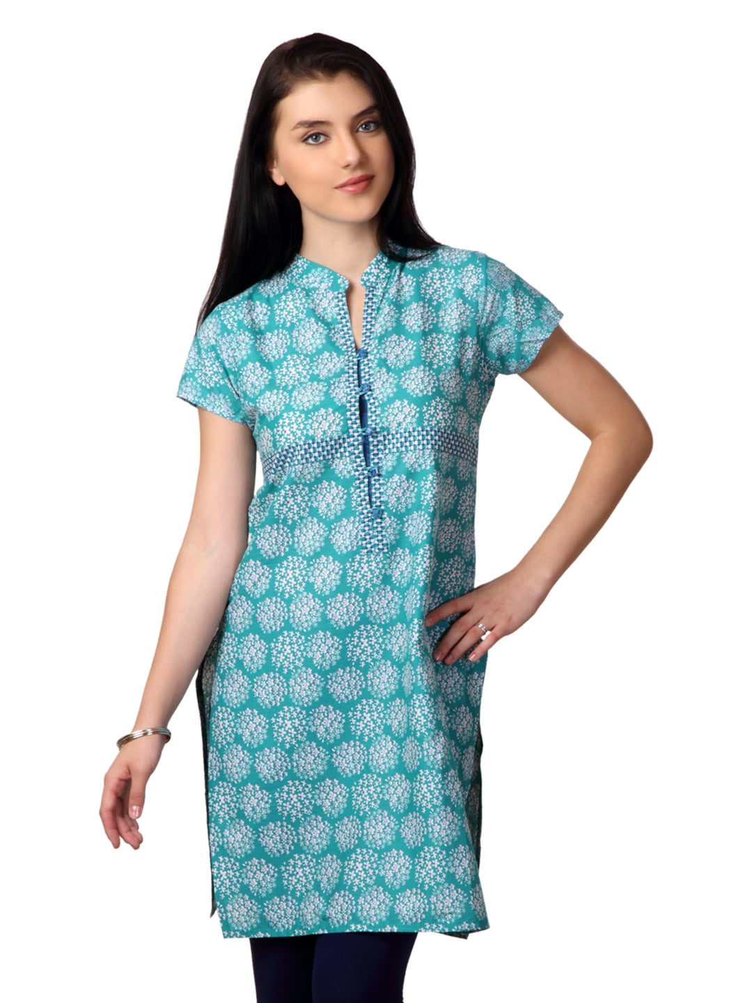 Vishudh Women Blue Printed Kurta