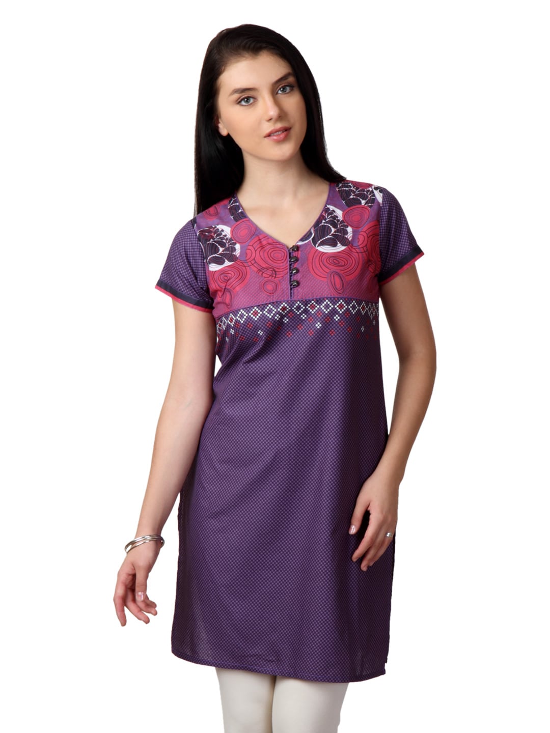 Vishudh Women Purple Printed Kurta
