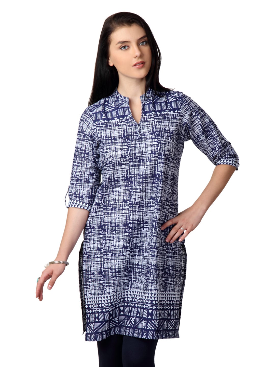 Vishudh Women Blue Printed Kurta