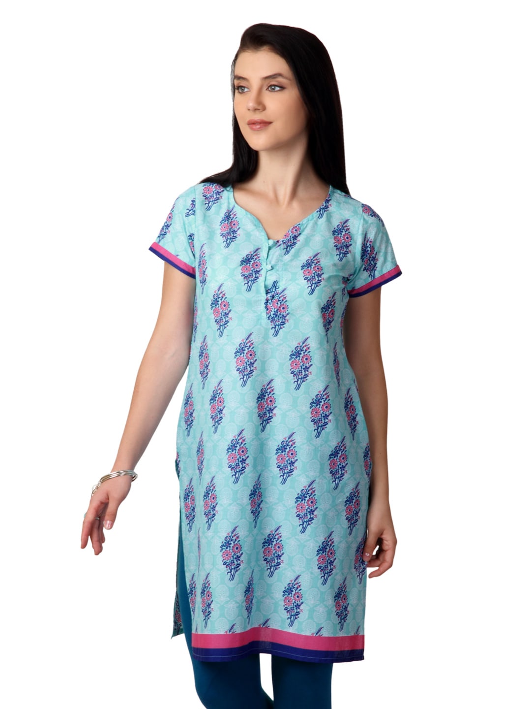 Vishudh Women Blue Printed Kurta