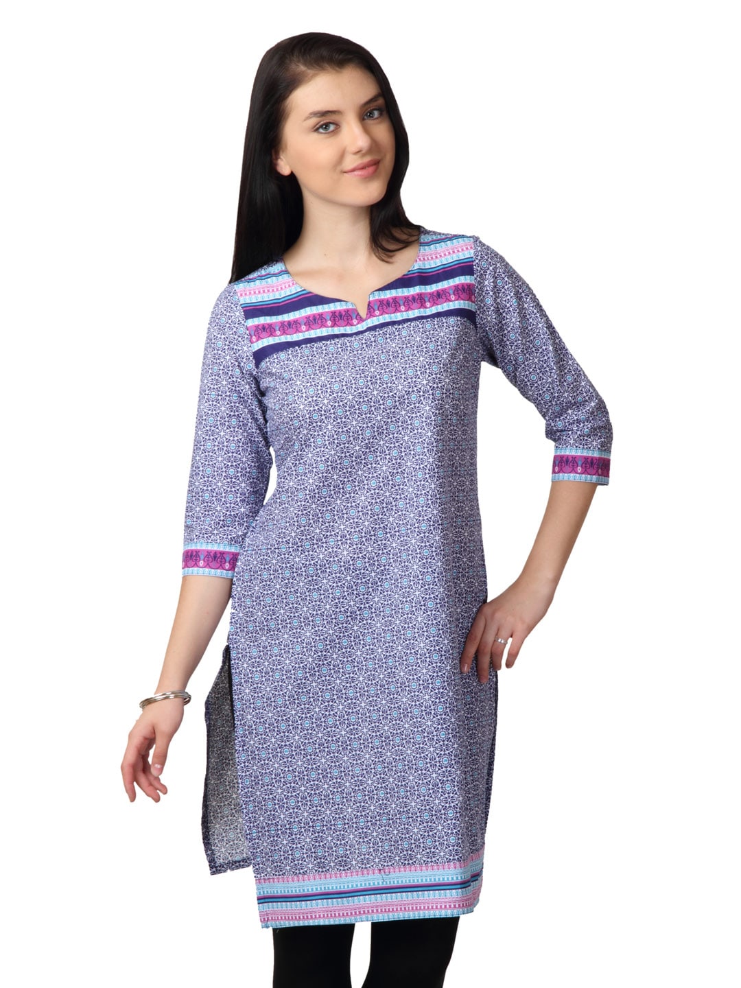 Vishudh Women Blue Printed Kurta