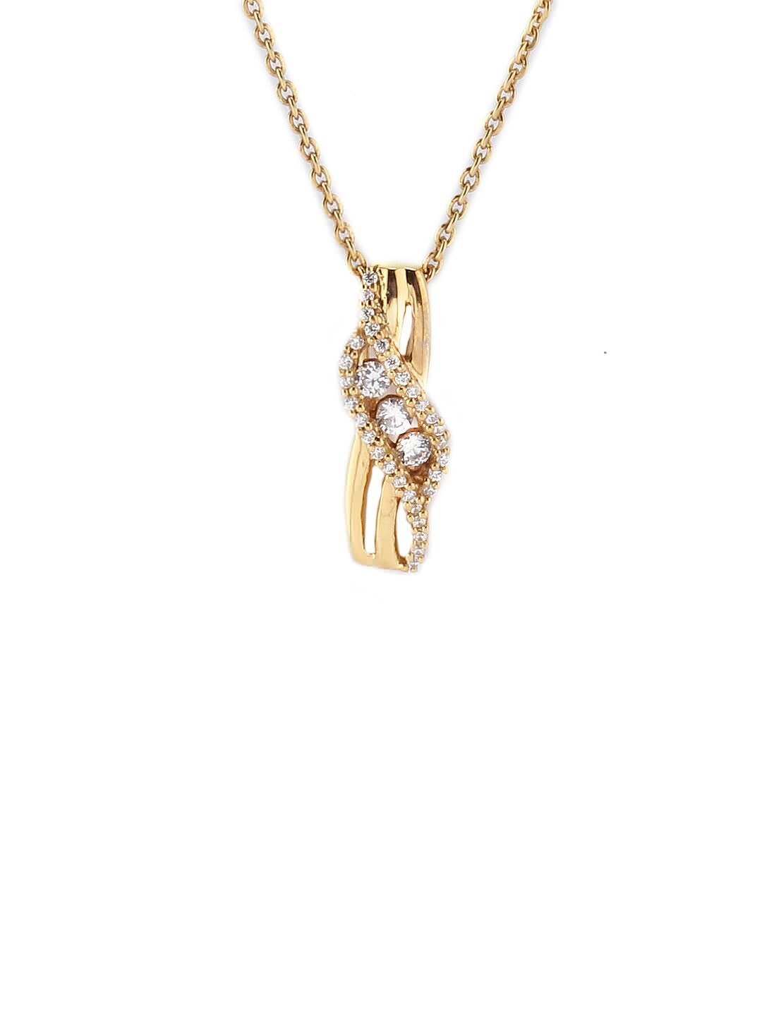 Lucera Gold Plated Pendant With Chain