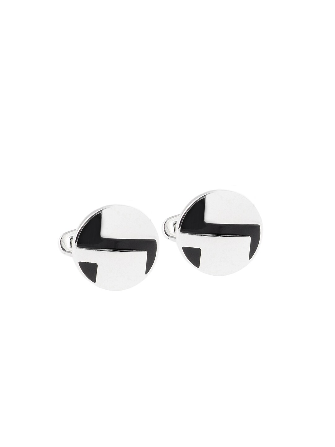 Revv Men Black and Steel Cufflinks