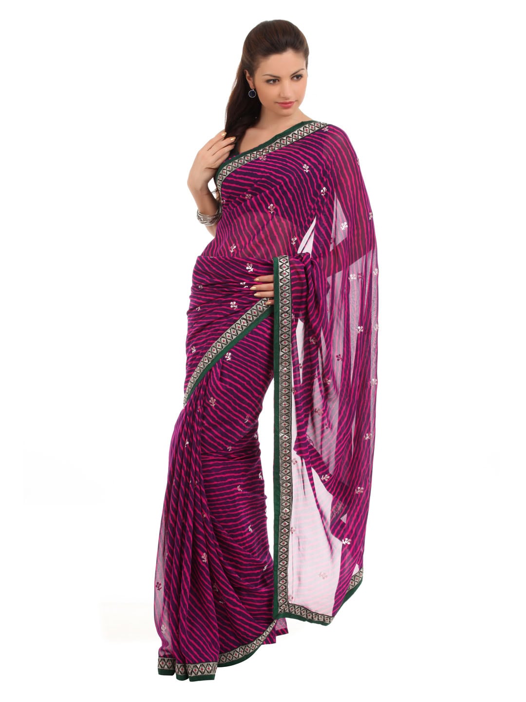 FNF Purple Evening Wear Sari