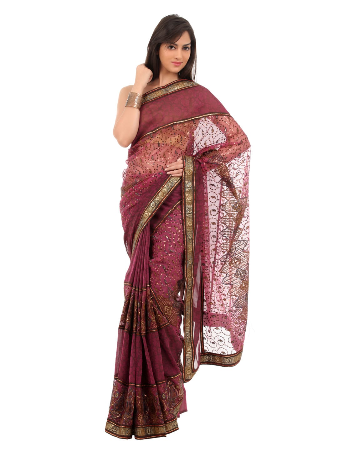 FNF Magenta & Gold Collection for Wedding Sari