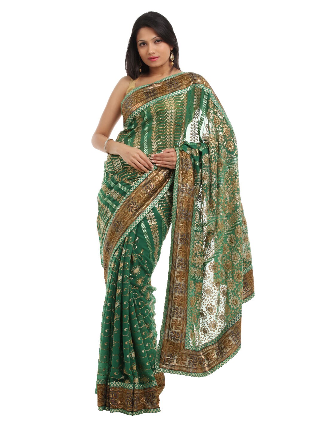 FNF Green Wedding Collection Sari