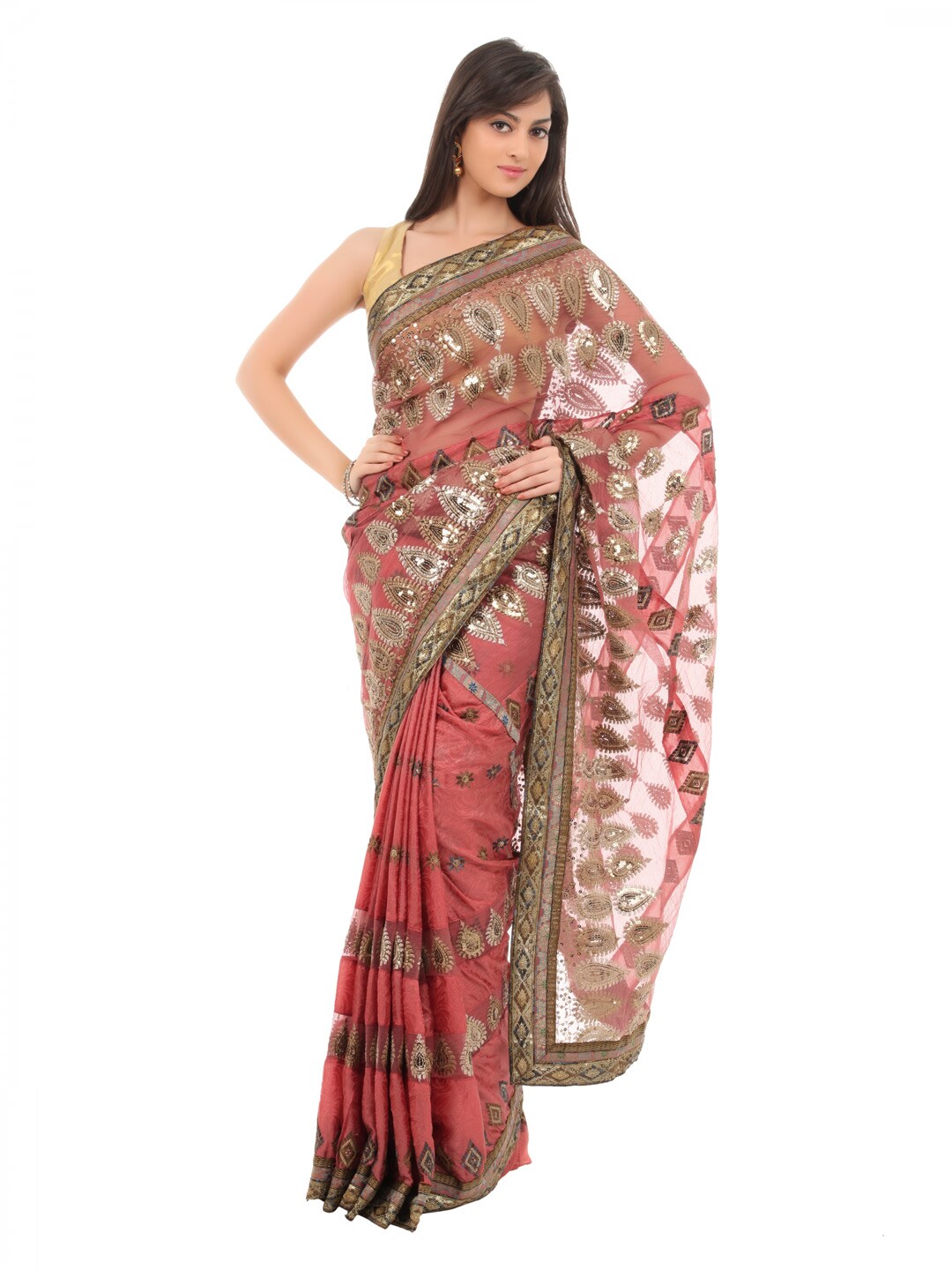 FNF Pink Wedding Collection Sari