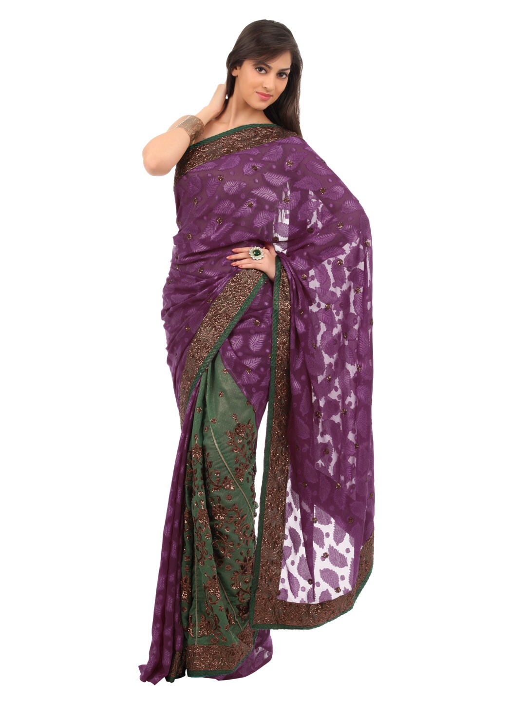 FNF Purple Wedding Collection Sari