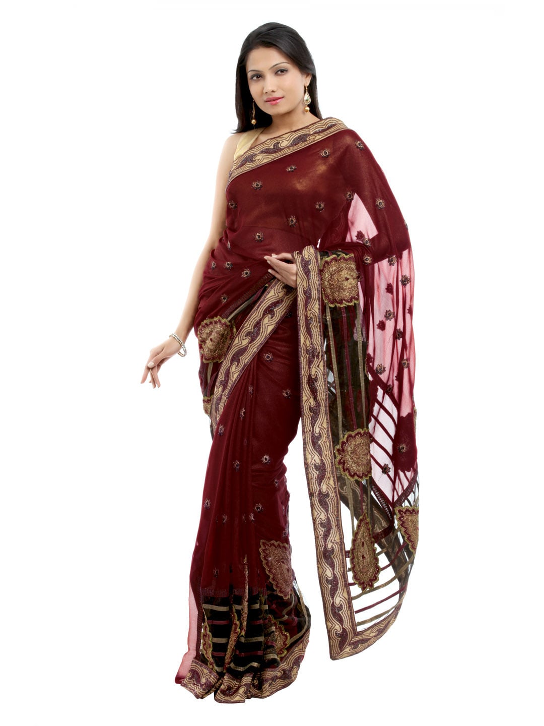 FNF Red & Gold Collection for Wedding Sari