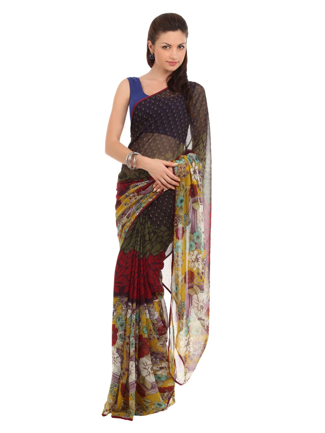 FNF Multi Colour Evening Wear Sari