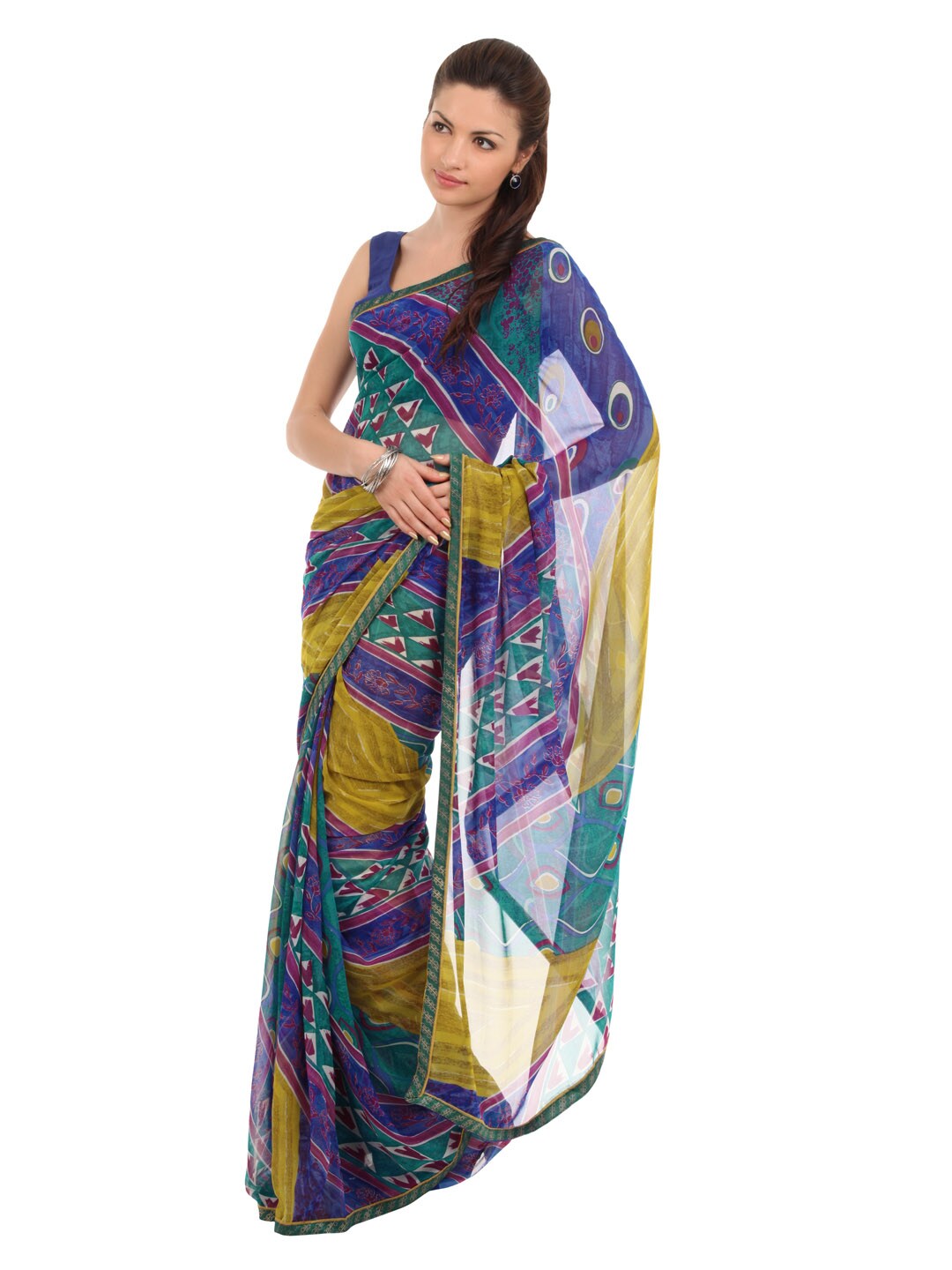 FNF Multicoloured Evening Wear Sari