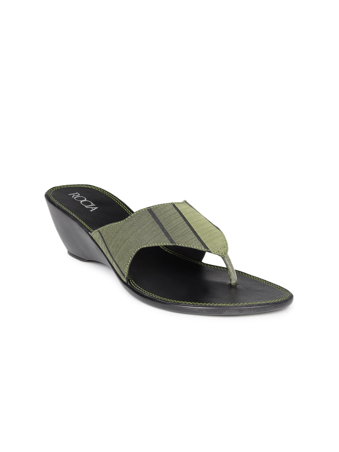 Rocia Women Olive & Black Heels