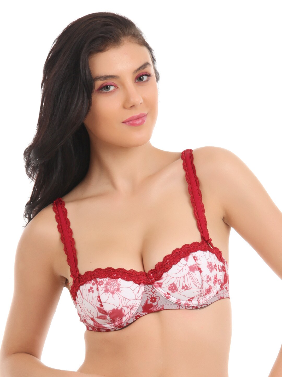 Avirate Red & White Bra