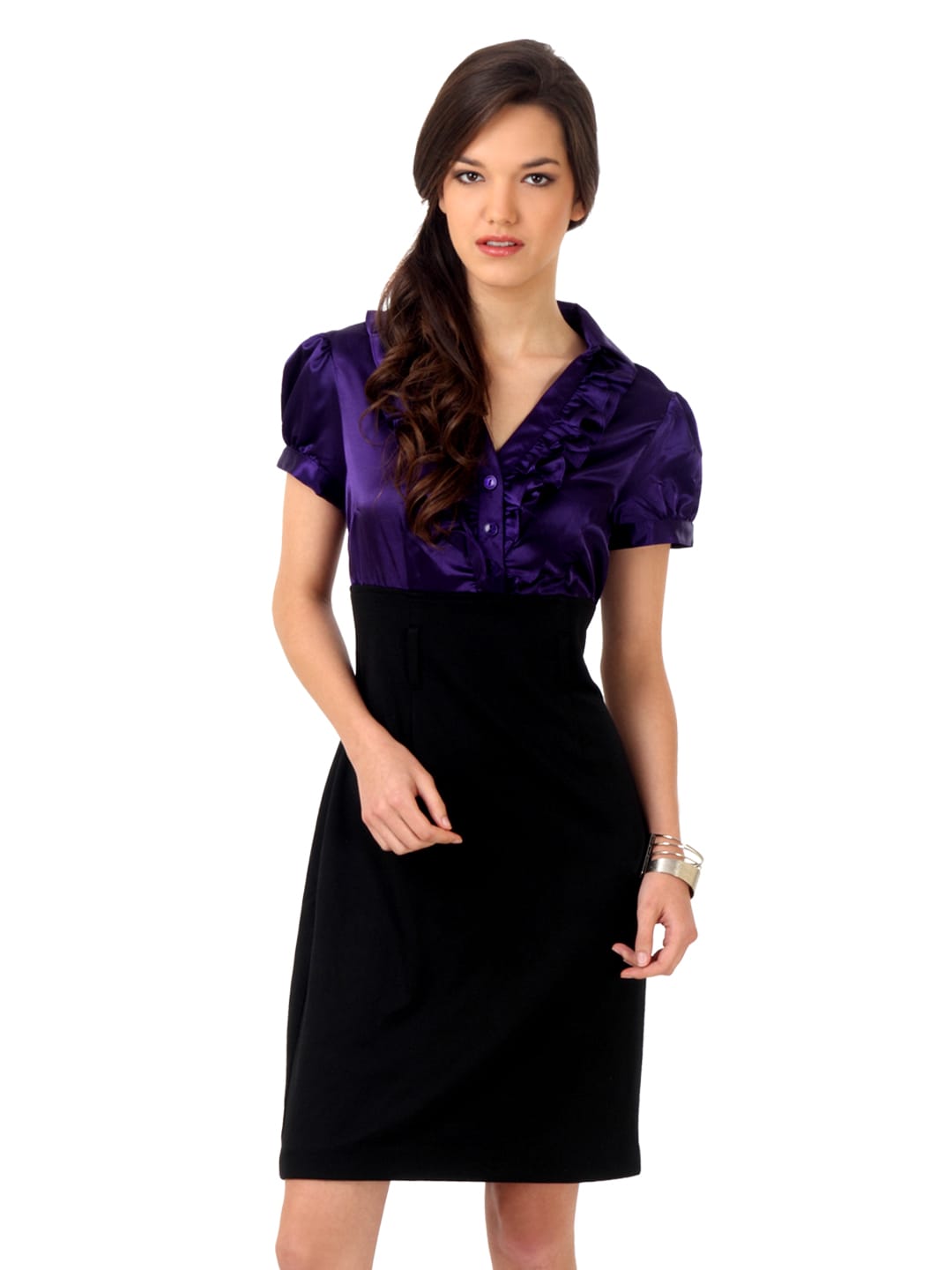 Avirate Black & Purple Dress